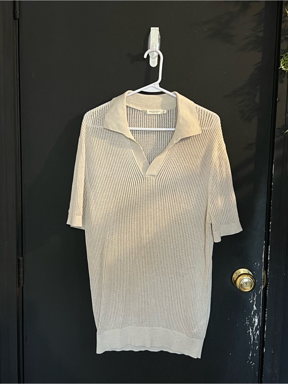 Suit Supply Silk  Crochet Polo